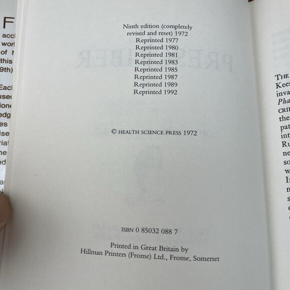 The Prescriber John H. Clarke MD 1992 Health Science Press UK - Picture 7 of 12